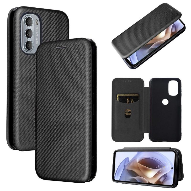 Flip Cover Motorola Moto G31 / Moto G41 Anti-fald Carbon Fiber Læder