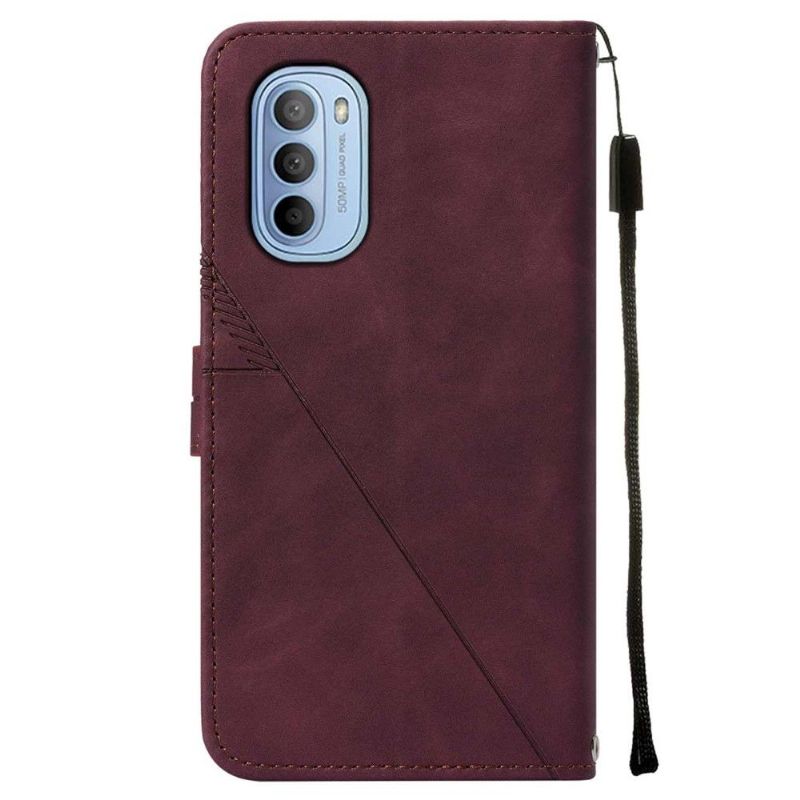 Flip Cover Motorola Moto G31 / Moto G41 Anti-fald Geometrisk Design Lædereffekt