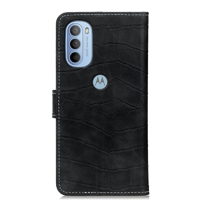 Flip Cover Motorola Moto G31 / Moto G41 Croco Look Syning