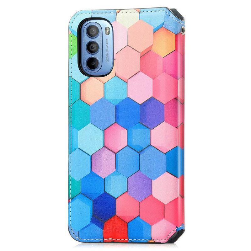 Flip Cover Motorola Moto G31 / Moto G41 Farvet Honeycomb