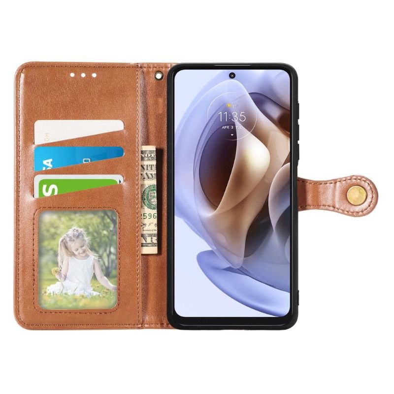 Flip Cover Motorola Moto G31 / Moto G41 Indila Imiteret Læder Kortholder