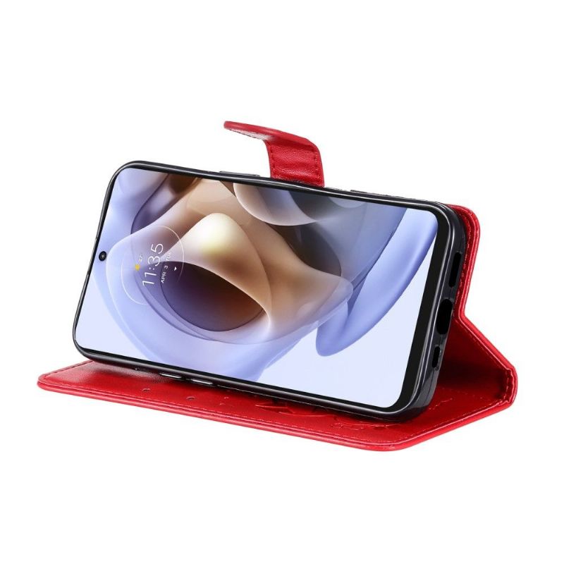 Læder Cover Motorola Moto G31 / Moto G41 Illustration Kat