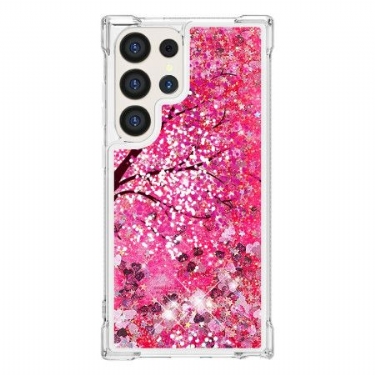 Cover Til Samsung Galaxy S24 Ultra 5g Cherry Blossom Pailletter