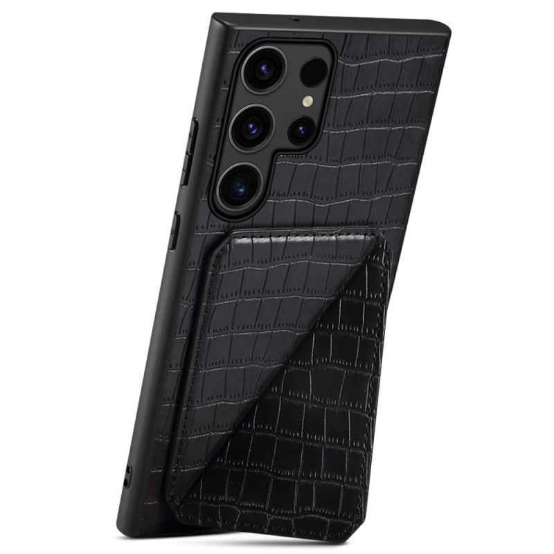 Cover Til Samsung Galaxy S24 Ultra 5g Krokodillestil Med Kortholderstativ