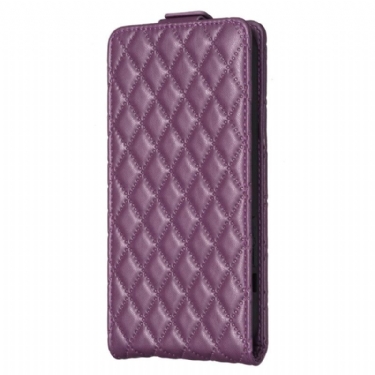 Flip Cover Samsung Galaxy S24 Ultra 5g Quiltet Med Lodret Klap