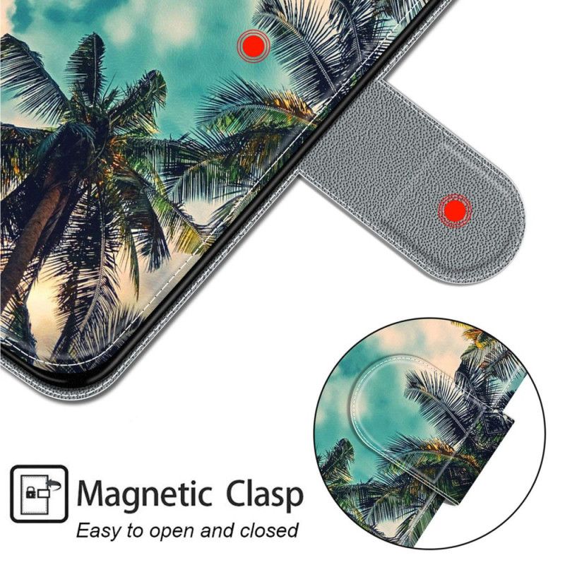 Flip Cover Samsung Galaxy S24 Ultra 5g Strap Palms