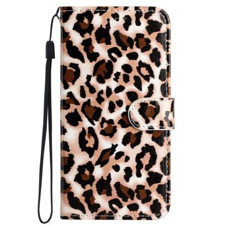 Flip Cover Samsung Galaxy S24 Ultra 5g Strappy Med Leopardtryk