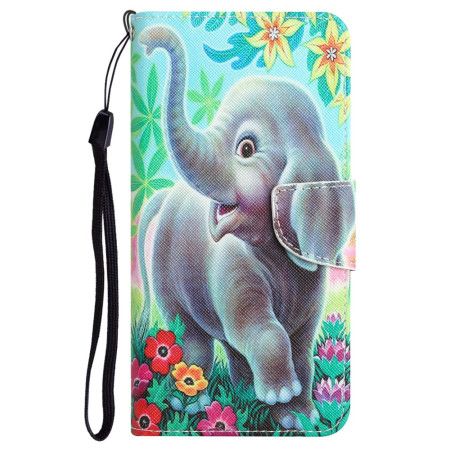 Flip Cover Til Samsung Galaxy S24 Ultra 5g Elefant Med Rem