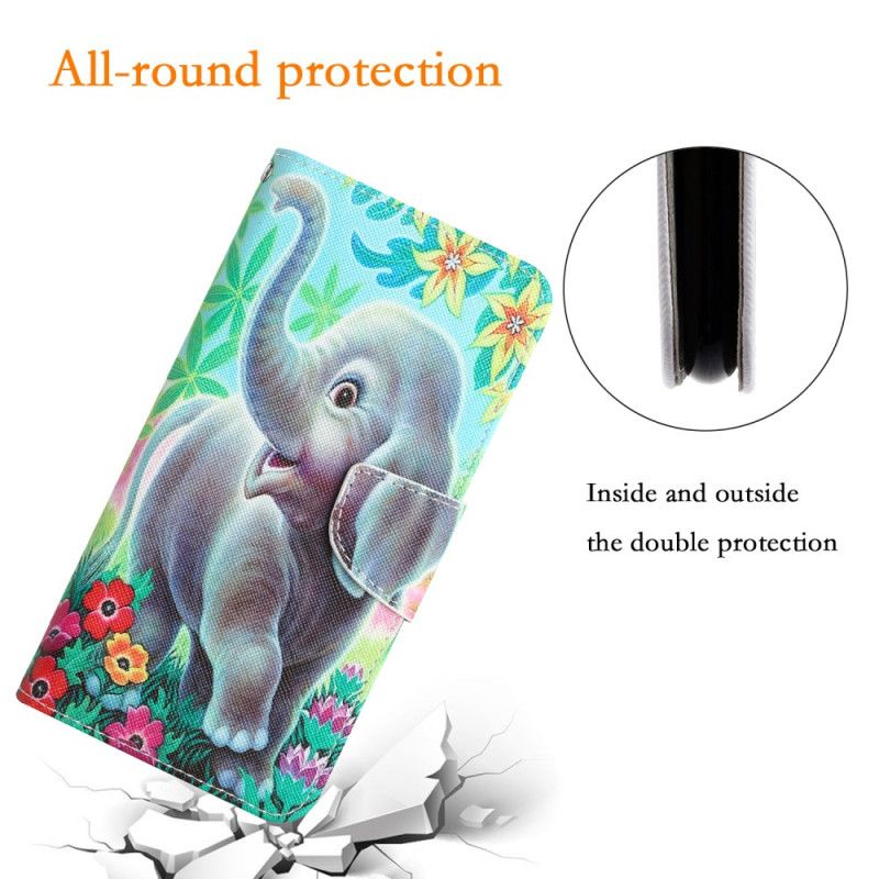 Flip Cover Til Samsung Galaxy S24 Ultra 5g Elefant Med Rem