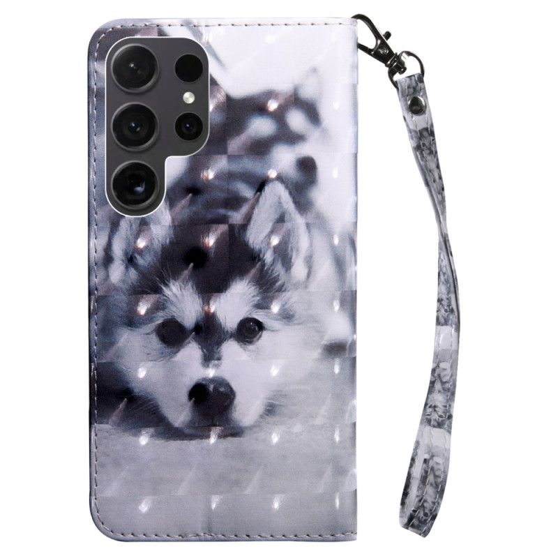 Læder Cover Samsung Galaxy S24 Ultra 5g Telefon Etui Husky Med Rem