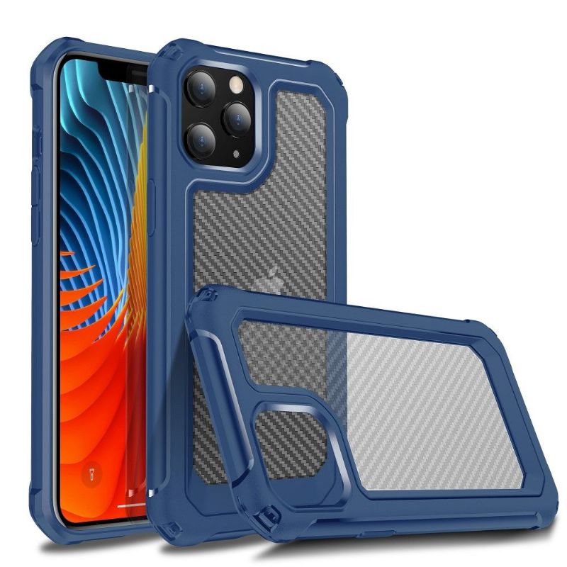Cover iPhone 12 Pro Max Clear Carbon Fiber Style