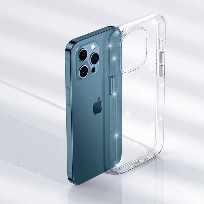 Cover iPhone 12 Pro Max Gennemsigtige Pailletter