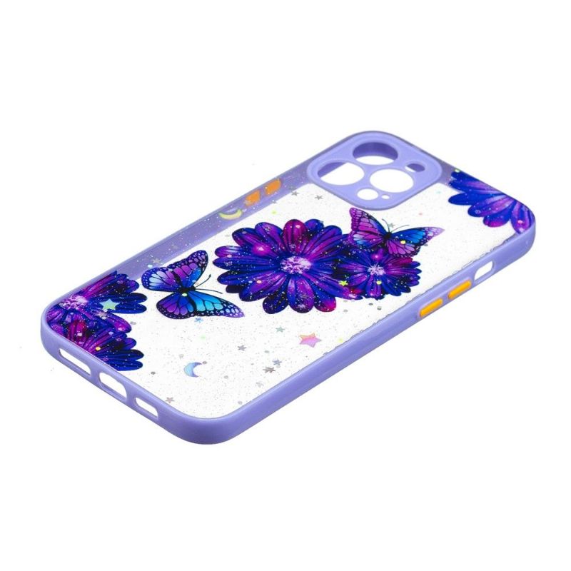 Cover iPhone 12 Pro Max Lilla Blomster Og Sommerfugle