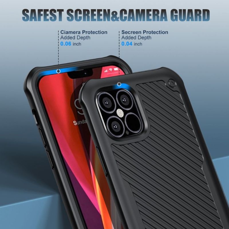 Cover iPhone 12 Pro Max Sentinel - Etui + 2 Hærdet Glas