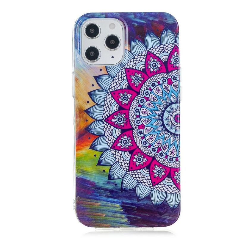 Mobilcover iPhone 12 Pro Max Lysende Farverig Mandala