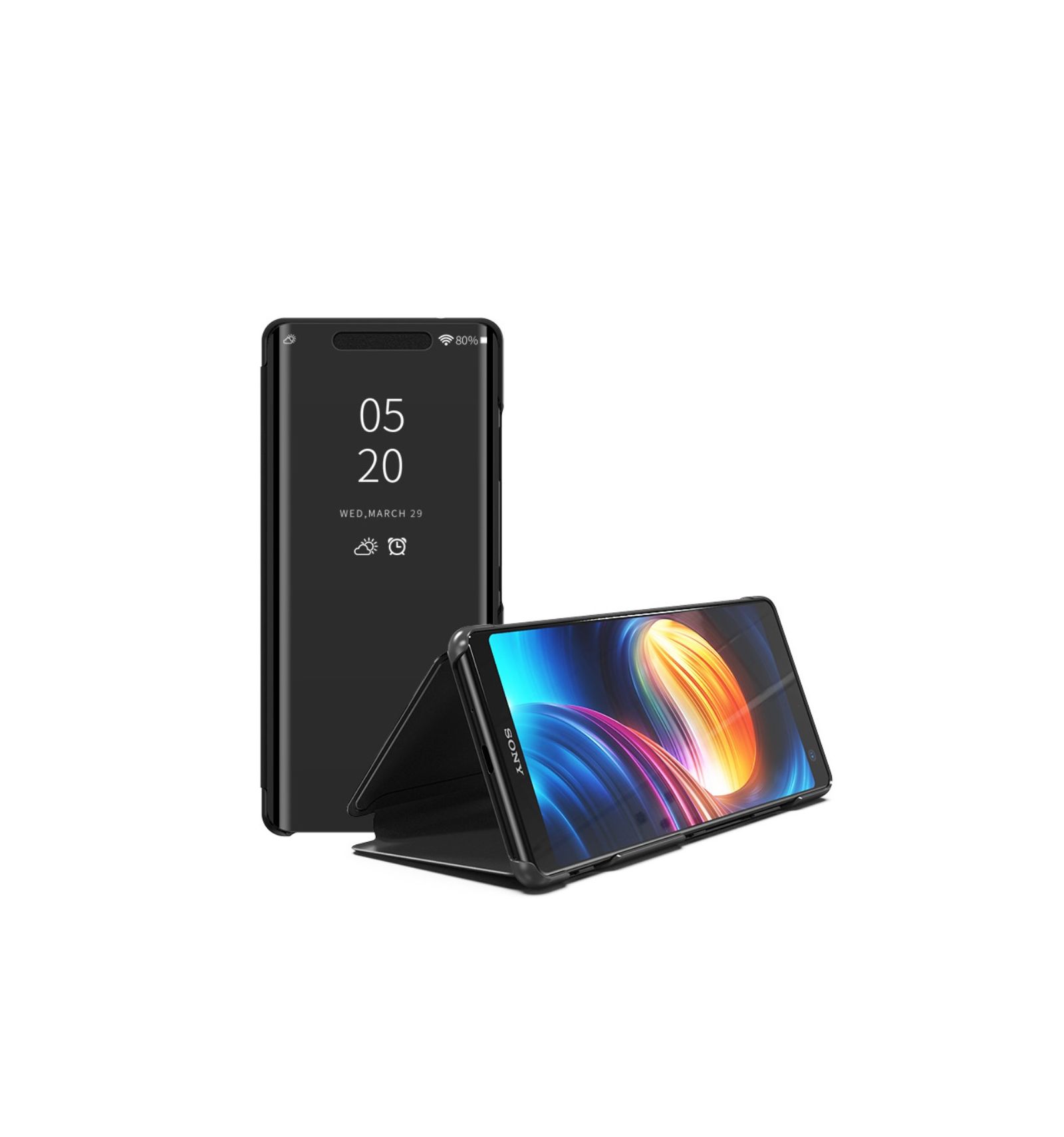 Mobilcover Sony Xperia XZ3 Original Flip Cover Spejleffekt