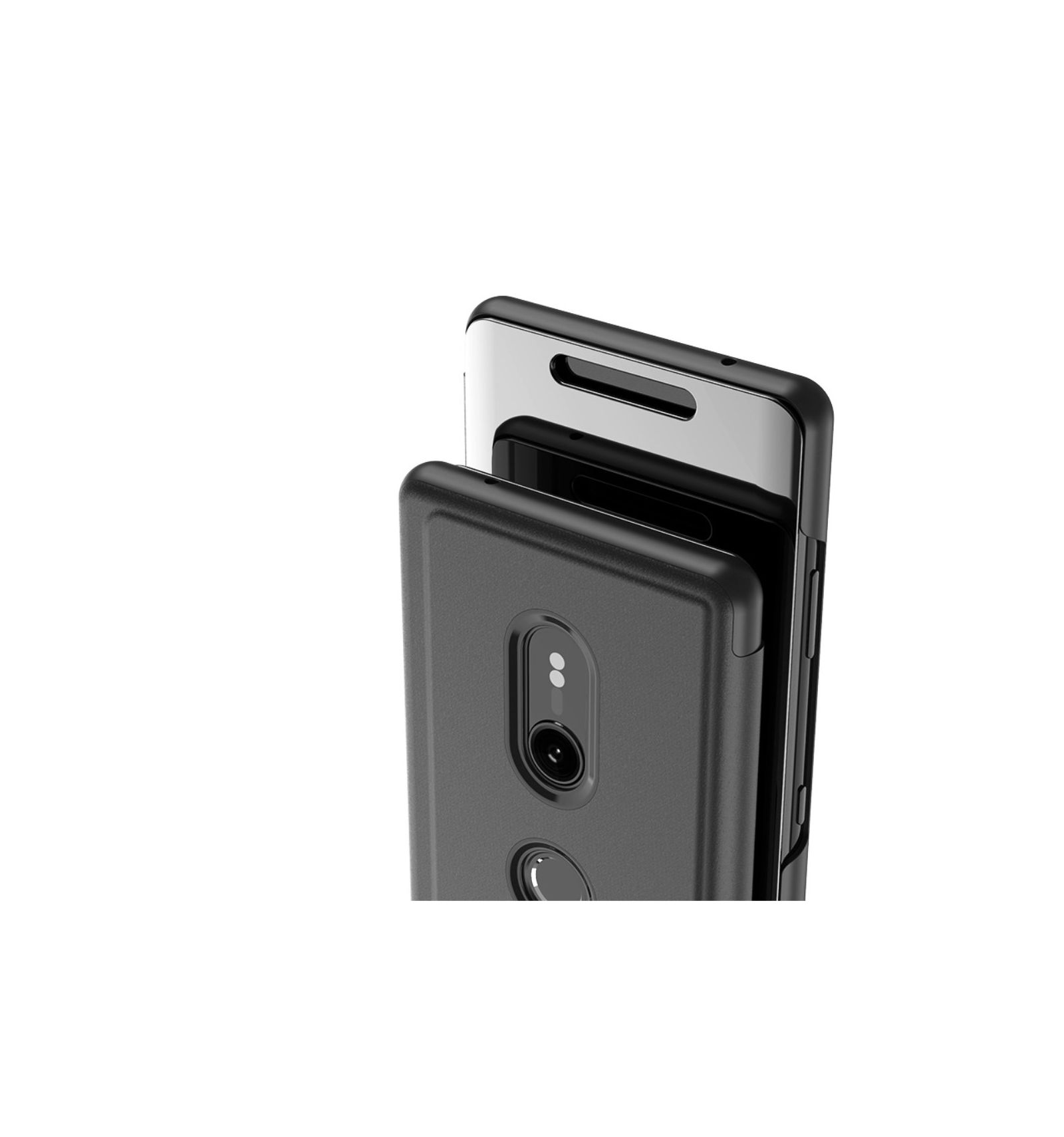 Mobilcover Sony Xperia XZ3 Original Flip Cover Spejleffekt