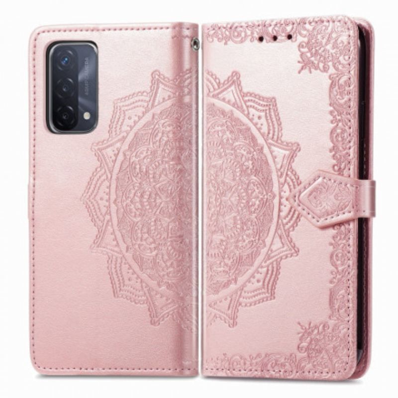 Læder Cover Oppo A54 5G / A74 5G Mandala Middelalder