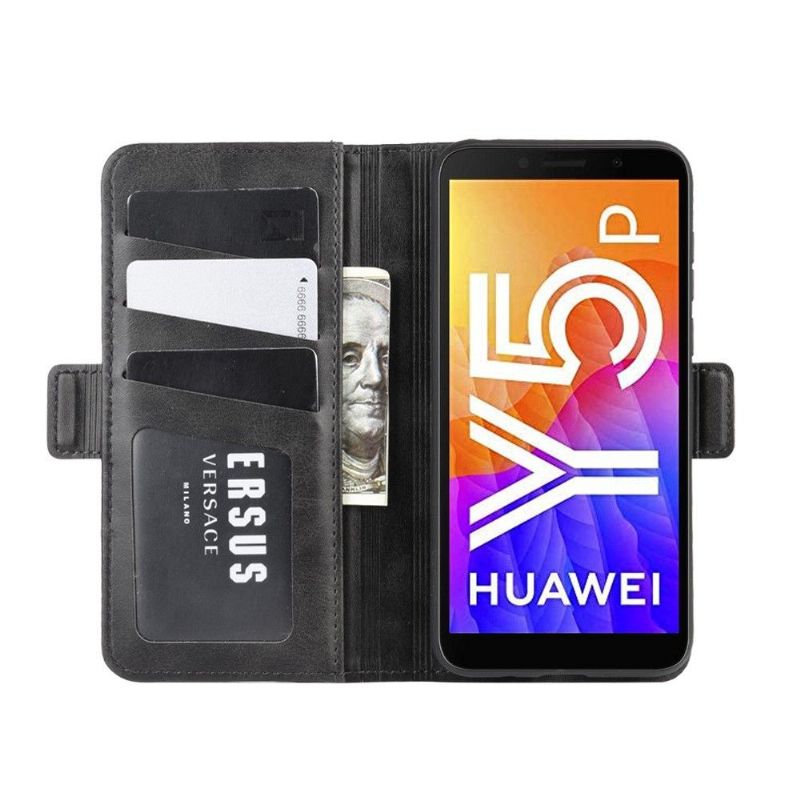 Læder Cover Huawei Y5p Original Mat Imiteret Lædercover