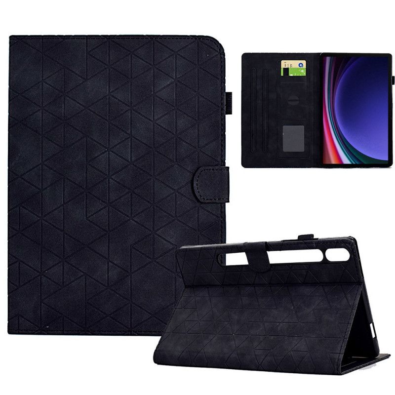 Flip Cover Samsung Galaxy Tab S9 Fe Geometrisk Mønster