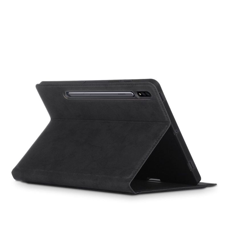 Flip Cover Samsung Galaxy Tab S7+ Hemming Mat Lædereffekt