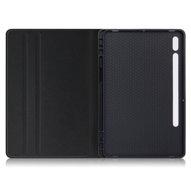 Flip Cover Samsung Galaxy Tab S7+ Hemming Mat Lædereffekt