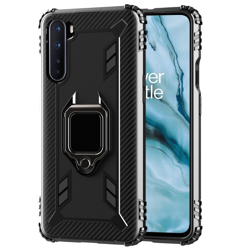 Cover OnePlus Nord Carbonlook Med Støttering