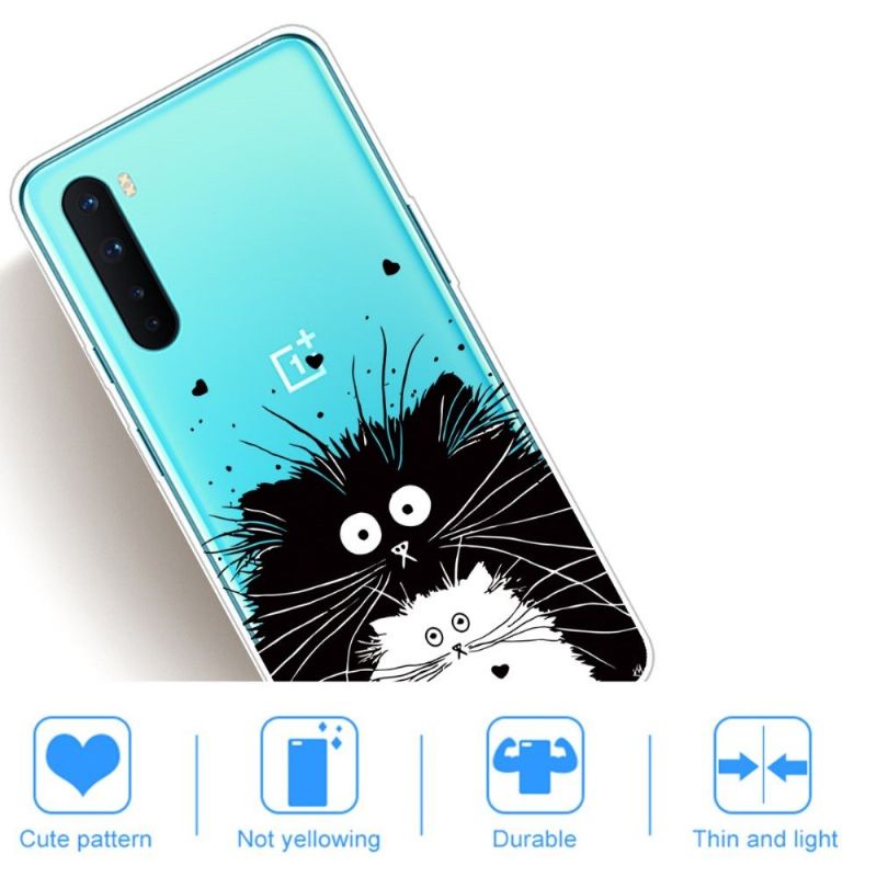 Cover OnePlus Nord Sorte Og Hvide Katte