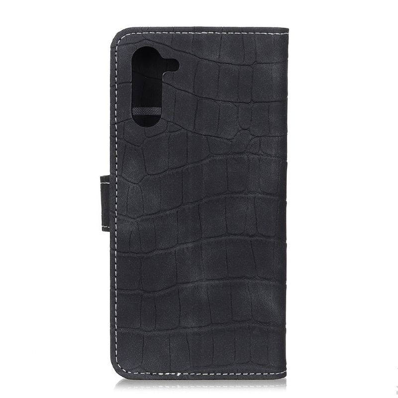 Flip Cover OnePlus Nord Croc-imiteret Læder-look