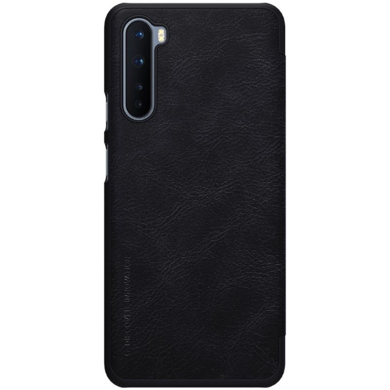 Flip Cover OnePlus Nord Qin Series Lædereffekt - Sort