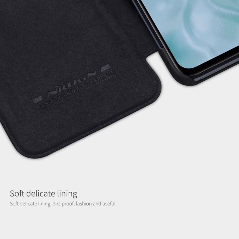 Flip Cover OnePlus Nord Qin Series Lædereffekt - Sort