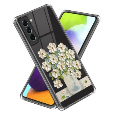 Cover Samsung Galaxy S24 Plus 5g Hvide Blomster Maleri