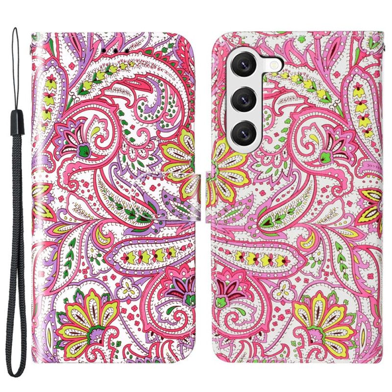 Flip Cover Samsung Galaxy S24 Plus 5g Blomsterremsdesign