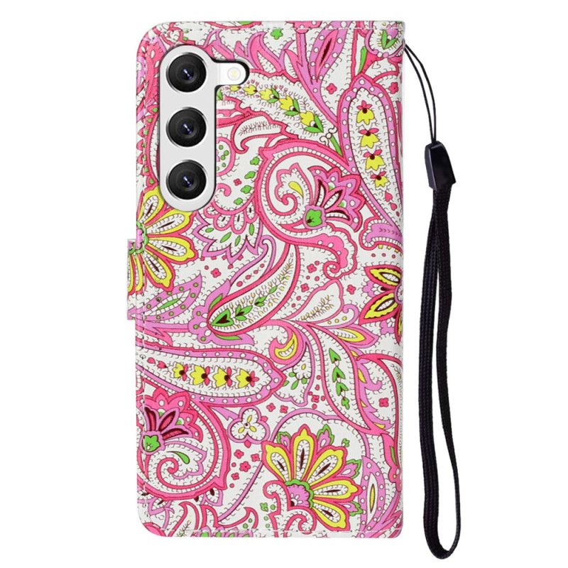 Flip Cover Samsung Galaxy S24 Plus 5g Blomsterremsdesign