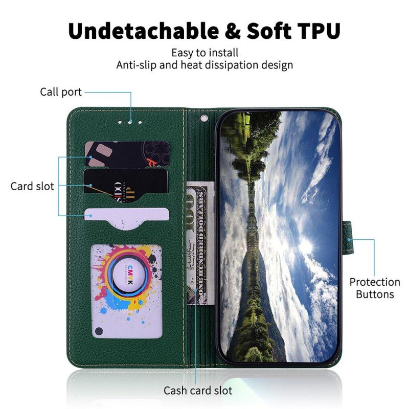 Flip Cover Samsung Galaxy S24 Plus 5g Litchi Tekstur