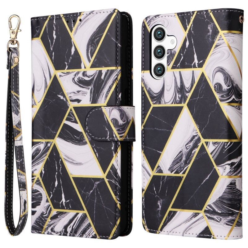 Flip Cover Samsung Galaxy S24 Plus 5g Marmortryk Med Rem