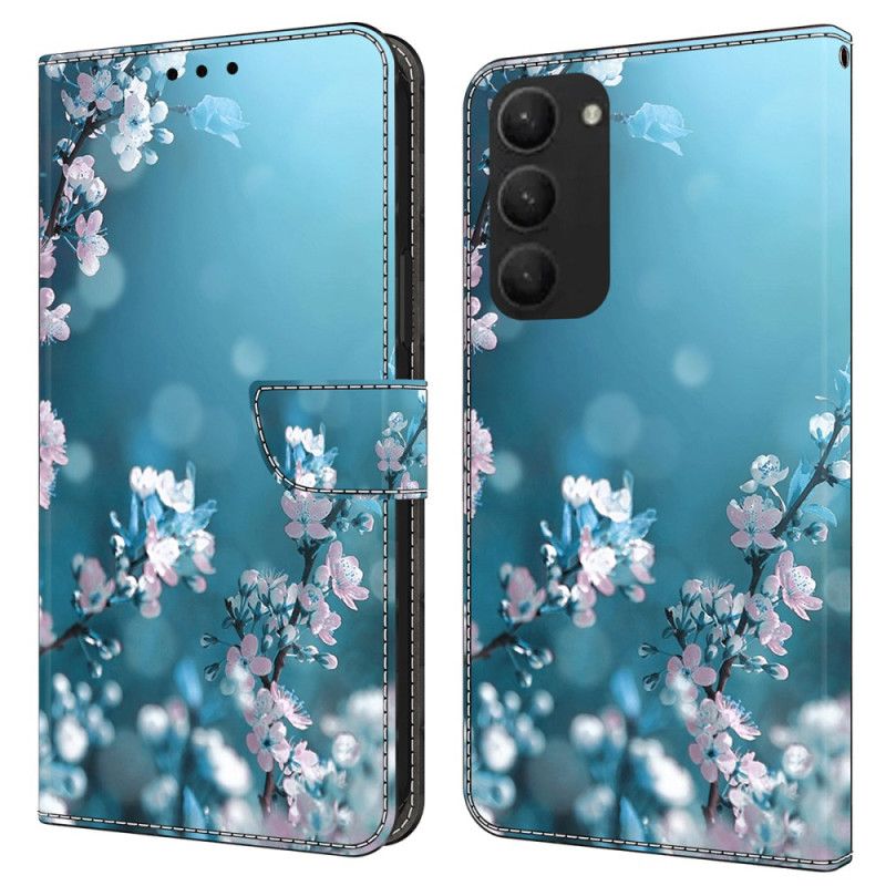 Flip Cover Til Samsung Galaxy S24 Plus 5g Blommeblomstmønster