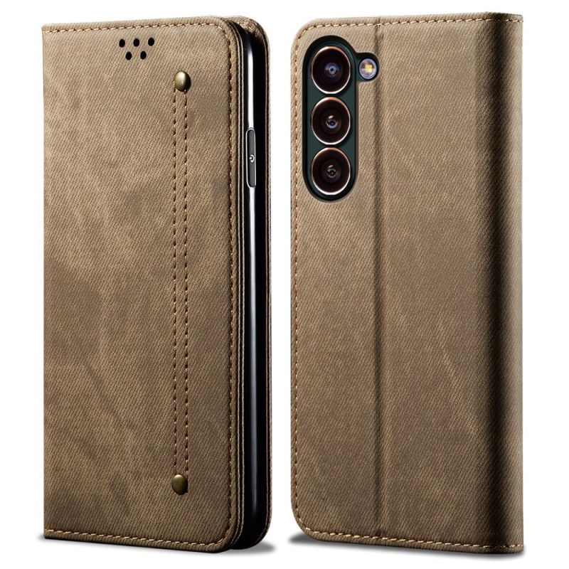 Flip Cover Til Samsung Galaxy S24 Plus 5g Jeans Tekstur