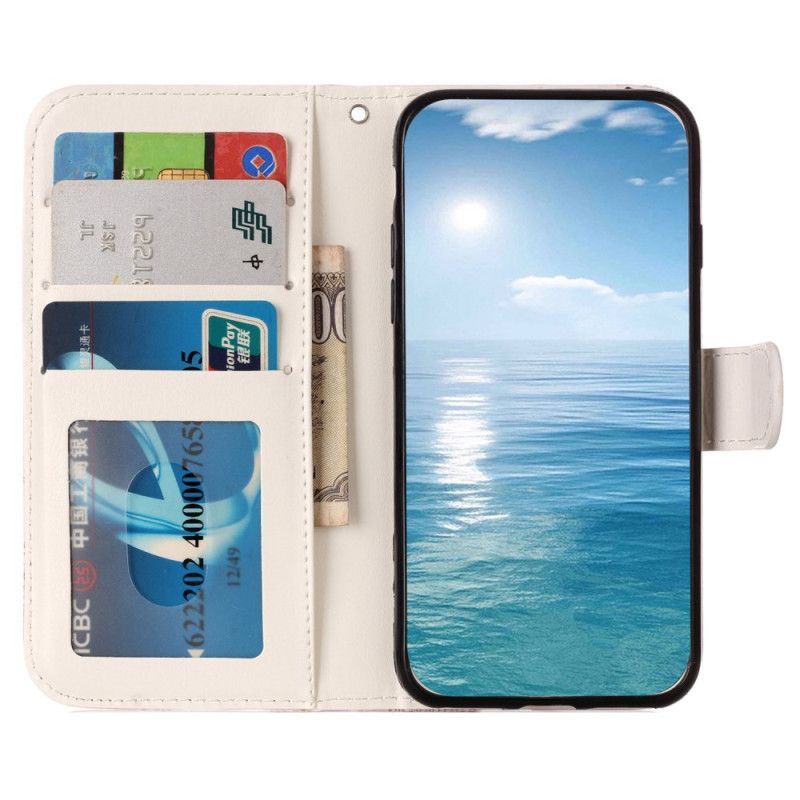 Flip Cover Til Samsung Galaxy S24 Plus 5g Lanyard Pandaer