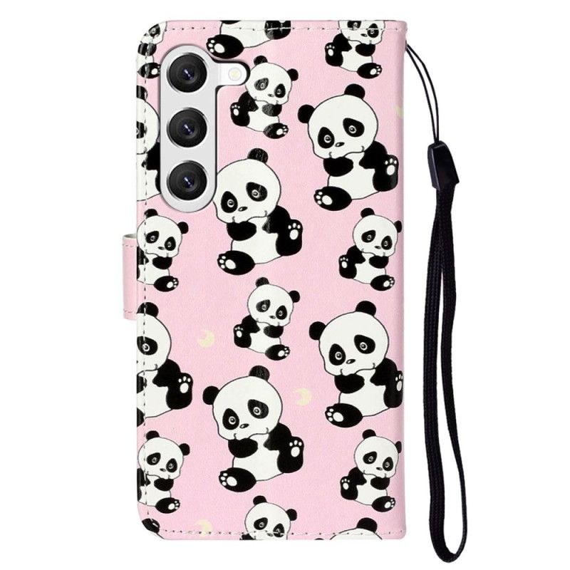 Flip Cover Til Samsung Galaxy S24 Plus 5g Lanyard Pandaer