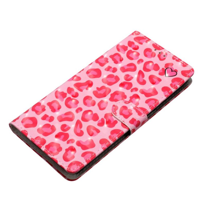 Flip Cover Til Samsung Galaxy S24 Plus 5g Pink Leopard Print Med Rem