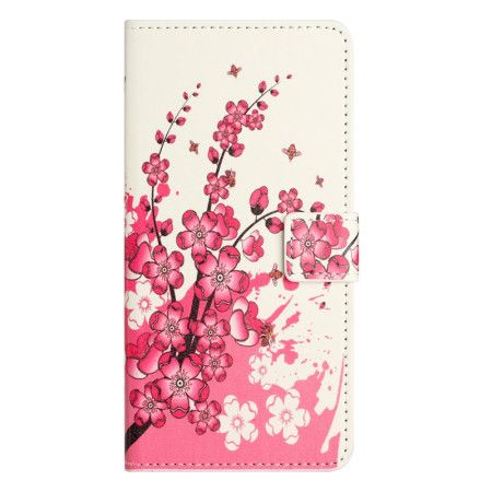 Flip Cover Til Samsung Galaxy S24 Plus 5g Tropiske Blomster