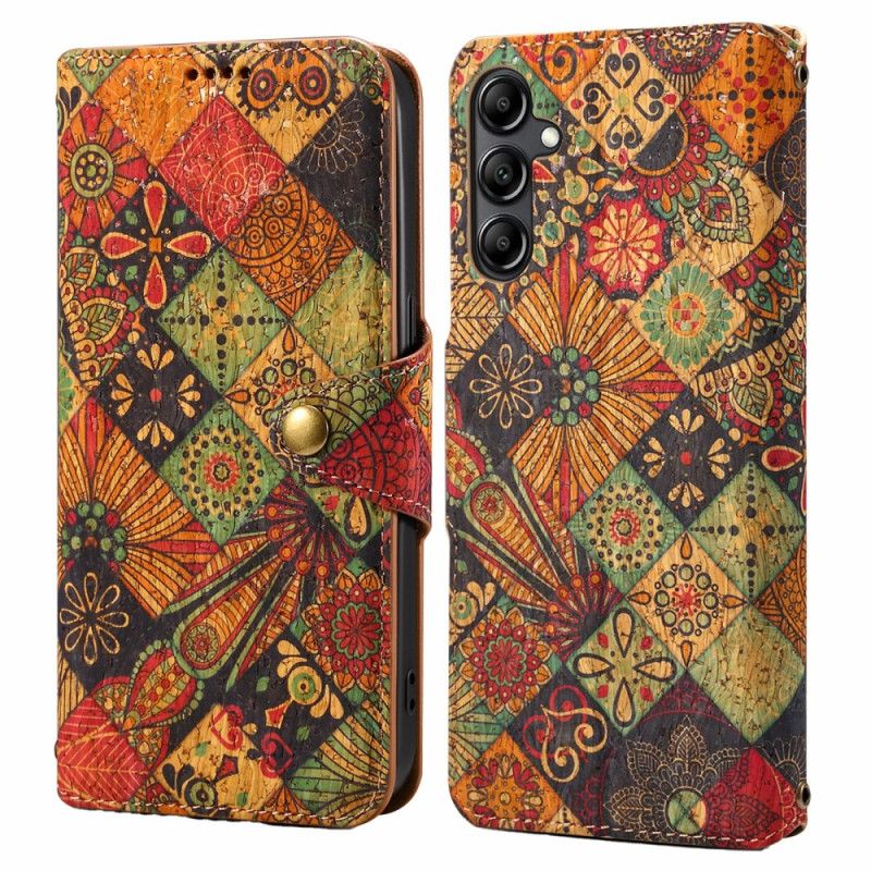 Læder Cover Samsung Galaxy S24 Plus 5g Telefon Etui Blomstertryk