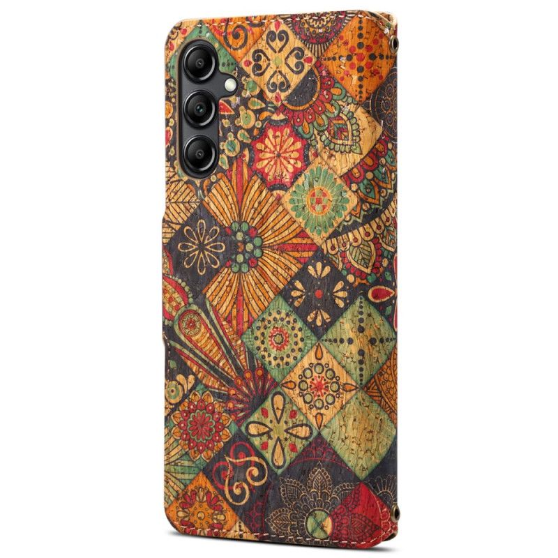 Læder Cover Samsung Galaxy S24 Plus 5g Telefon Etui Blomstertryk