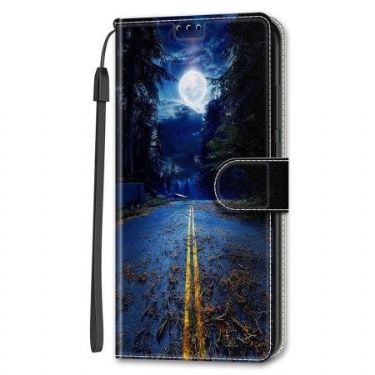 Læder Cover Samsung Galaxy S24 Plus 5g Telefon Etui Natvej Og Månestrop