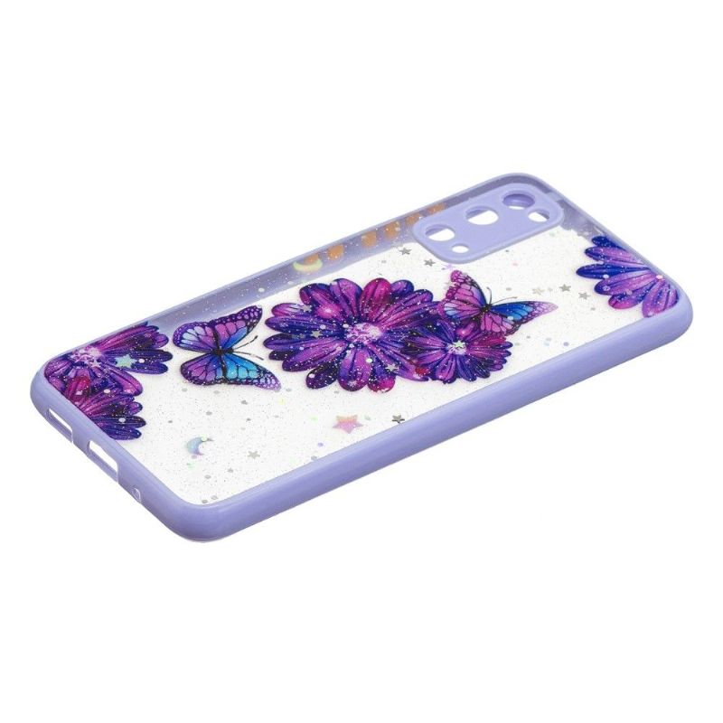 Cover Samsung Galaxy S20 Lilla Blomster Og Sommerfugle