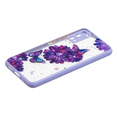 Cover Samsung Galaxy S20 Lilla Blomster Og Sommerfugle