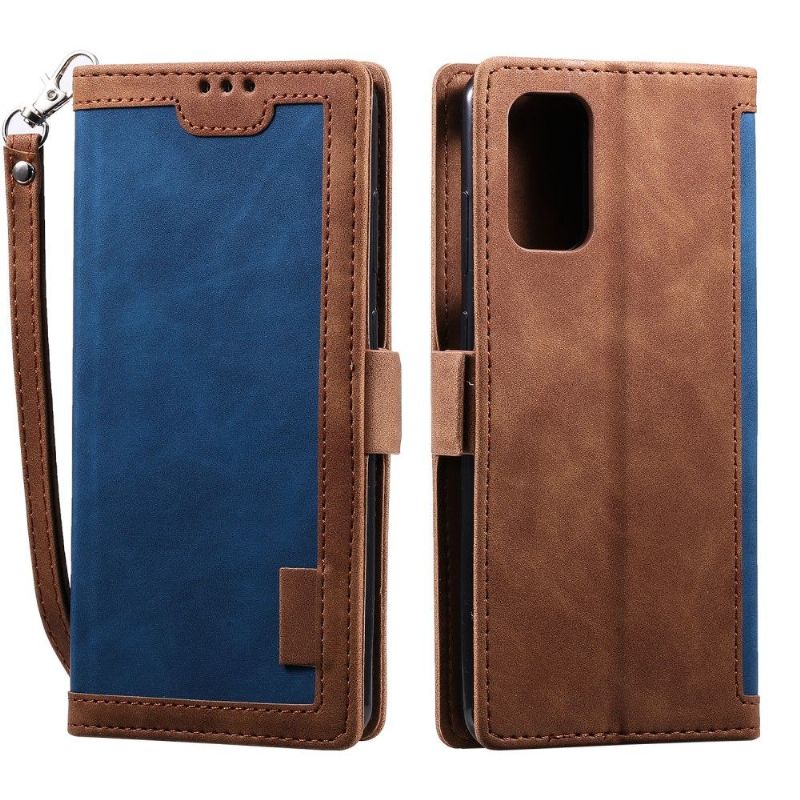 Flip Cover Samsung Galaxy S20 Vintage Lomme Med Snor