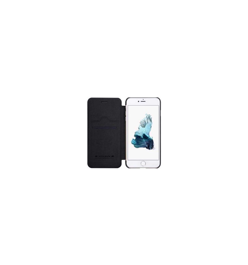 Flip Cover iPhone 8 Plus / 7 Plus Hemming Nillkin Læder Kortholder - Sort