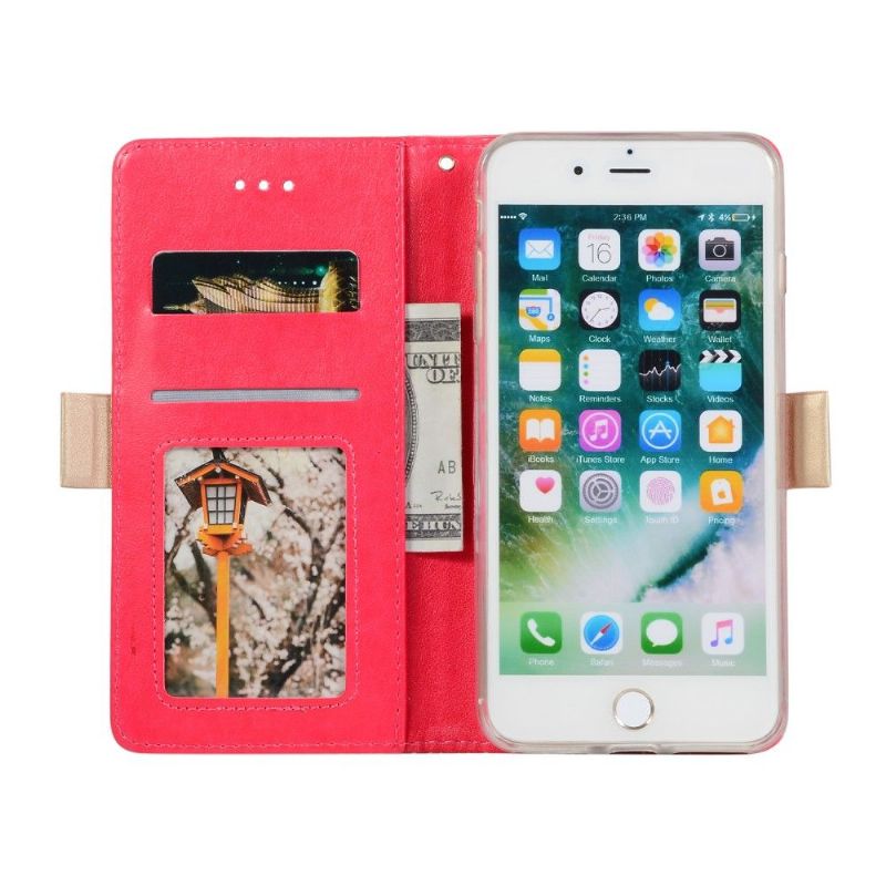 Flip Cover iPhone 8 Plus / 7 Plus Hemming Romantisk Blonde Med Rem